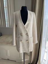 ZARA giacca doppiopetto bianco