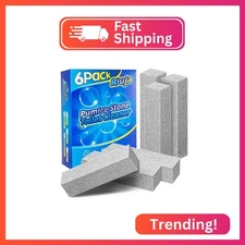 6 Pack Pumice Stone Toilet Bowl Cleaner, Pumice Stone for Cleaning, Powerfully C