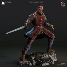 Wyll Blade of Frontiers Figure | Unpainted