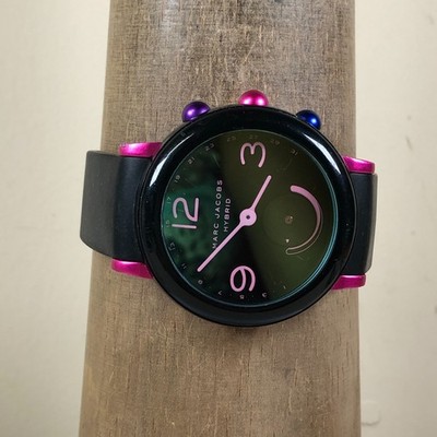 Marc Jacobs Hybrid Women NDW2T Pink Black Rubber Quartz Analog