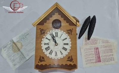 Vintage UdSSR Sowjetische Mayak  Wandbehang Mechanische Holz Kuckucksuhr Neu