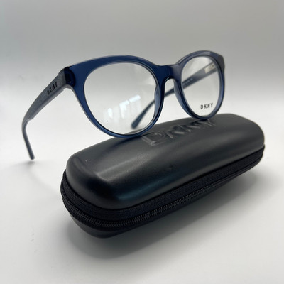 DKNY DY 4676 3714 Women's Cat Eye Eyeglasses 51-19-135 Navy Blue Designer Frame