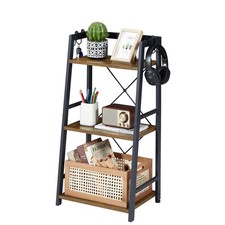 3-Tier Bathroom Ladder Shelf, Standing Tower Shelf Bookcase Freestanding Towe...