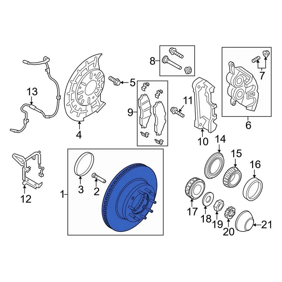For Ford F-350 Super Duty 2008-2023 Ford PC3Z1102B Front Disc Brake Rotor Foto 4 de 4