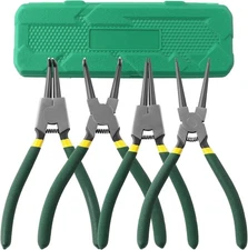 4Pcs 7"" Internal/External Snap Ring Pliers Set Heavy Duty Circlip Pliers Kit
