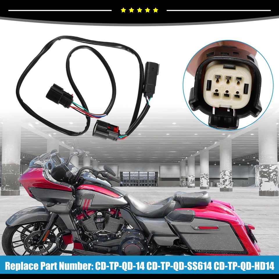 Paquete de 1 arnés de cableado de desconexión rápida para Harley Davidson Tour CD-TP-QD-14  Foto 2 de 4