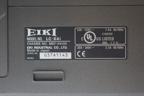 *Eiki LC-X4*LCD Beamer Projektor projector 5200 Ansi Lens-Shift(Sanyo PLC-XF30N) - Bild 10 von 11
