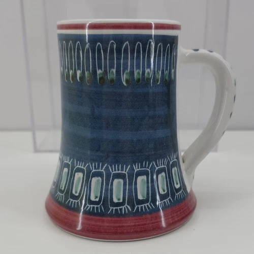 MCM Elle Keramikk Mug Scandinavian Boho Stein Pottery Hand-Painted Norway 60s