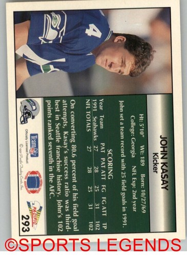 1992 Pacific NFL #201-300 - Picture 188 of 202