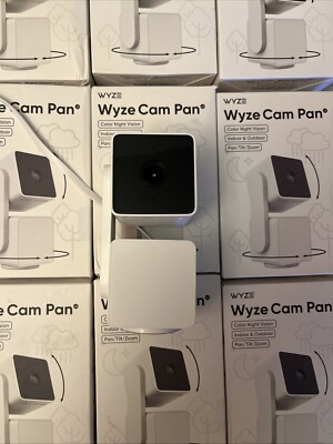 WYZE Cam Pan v3 Indoor/Outdoor IP65-rated 1080p Pan/Tilt/Zoom Wi-Fi Smart Home Beveiligingscamera met kleur nachtzicht, 2-weg audio, compatibel met Alexa & Google Assistant, wit