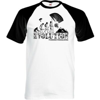 Powered Paragliding Evolution Herren Lustiges T-Shirt Gleitschirm Paraglider Motor