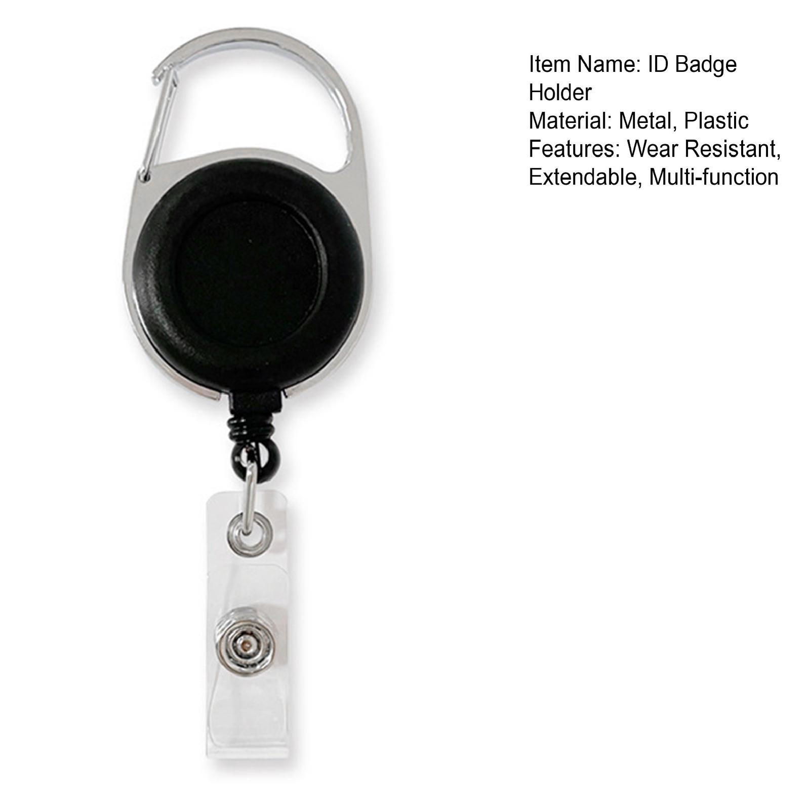 Badge Holder Frosted Shell Fixing Student Name Id Card Holder Keychain