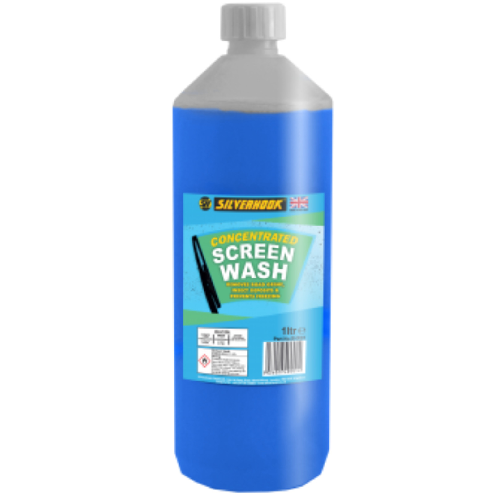 Silverhook Screen Wash Concentrated No-Smear Formulation Dirt Oil Remover 1L