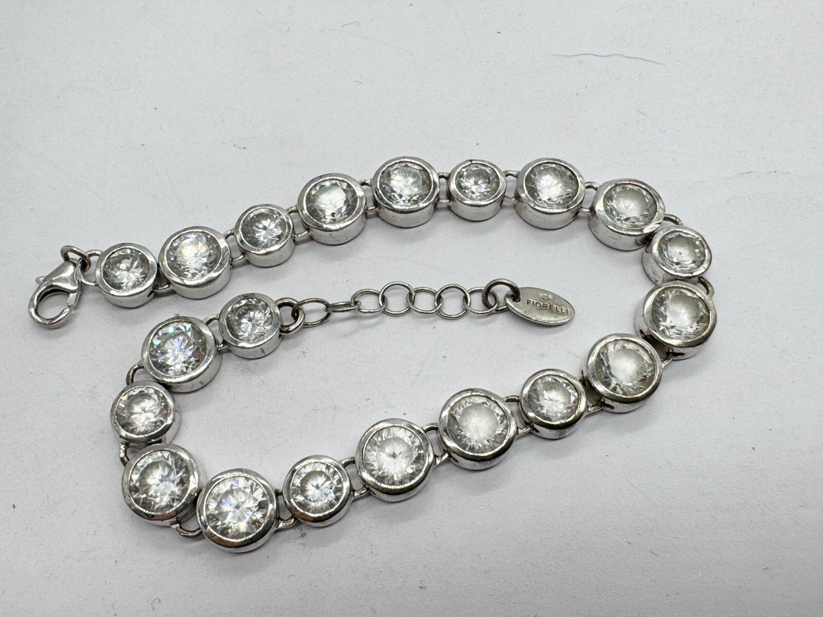 VINTAGE SOLID STERLING SILVER GEM SET BRIGHT TENN… - image 1