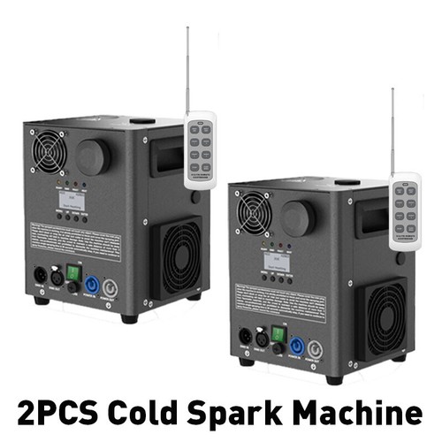 2x Cold Spark Machine /Case DMX 1200W Pyrotechnikmaschinen Fernbedienung Konzert - Afbeelding 15 van 22