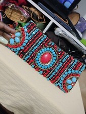 Turquoise Jeweled Native American Clutch