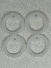 Four (4) USA Made Army Marine Military Silencer Clear Dog Tag Silencers