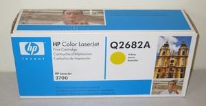 Genuine HP LaserJet Q2682A amarillo cartucho de tóner - 3700-Nuevo Sellado  | eBay