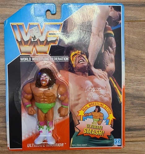 WWF Hasbro Ultimate Warrior Series 1 MOC Blue Card...