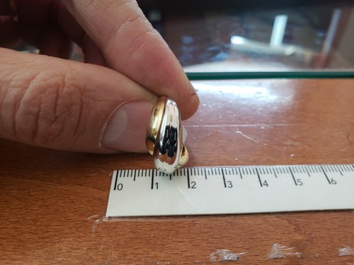 Anillo de Mujer N.15 Sin Piedras de Oro Amarillo Y Blanco 18KT 4,7 Gramos (5086) - Imagen 11 de 11