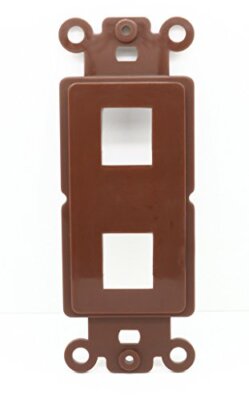 RiteAV Brown Blank 2 Port Modular Insert for Keystone Jacks