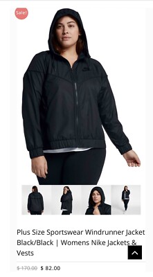 NEW $100 Nike Sportswear Women's Windrunner Full Zip Jacket AH2858