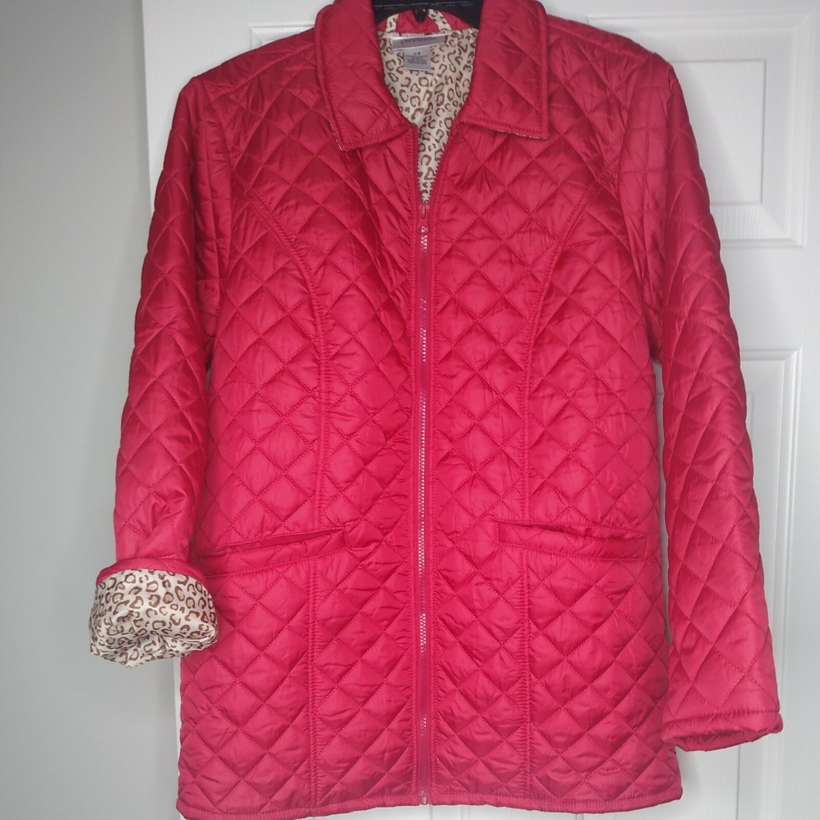 Red Quilted Puffer Jacket 