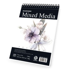 Mixed-Media Sketchpad 100 Sheet 98 Ib/160g Top Spiral Drawing Paper 9X12in