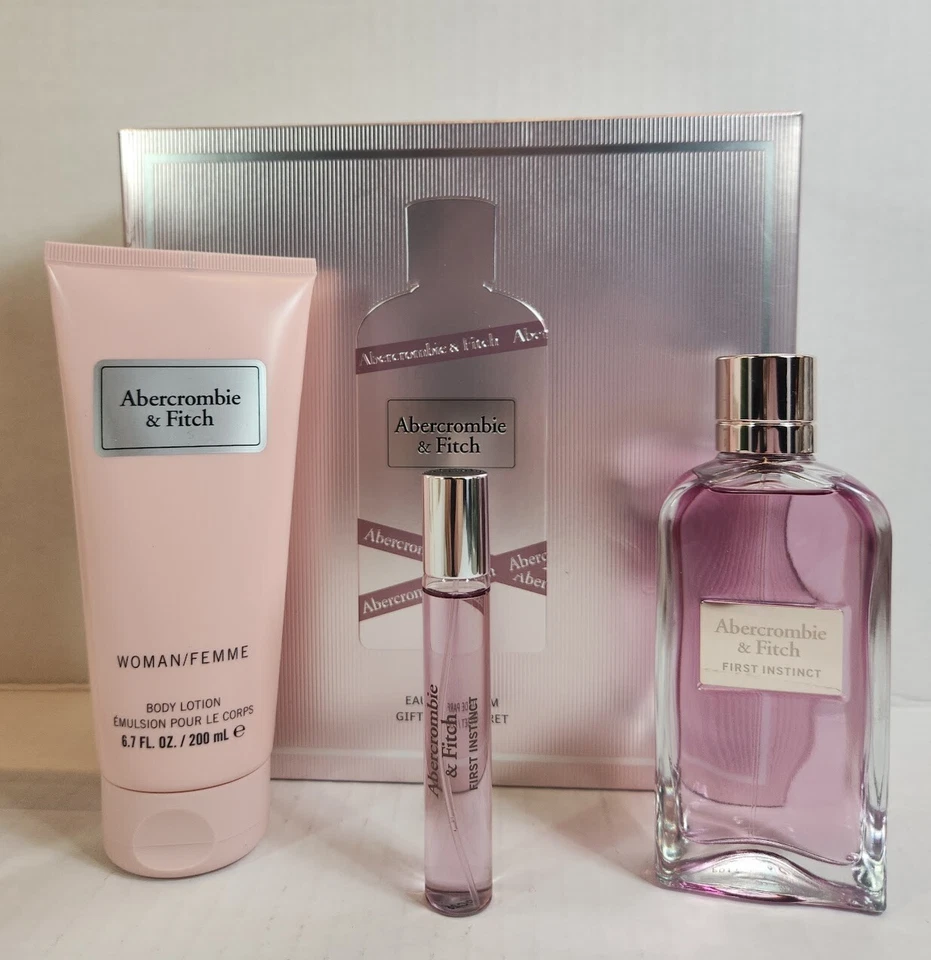 Abercrombie & Fitch Mujer AUTÉNTICO 3 Piezas Set de Regalo 3.4 y .5 Perfume Loción Nuevo en Caja Foto 4 de 4