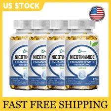 NAD Booster Supplement - Nicotinamide 500mg Resveratrol 100mg Natural Anti Aging