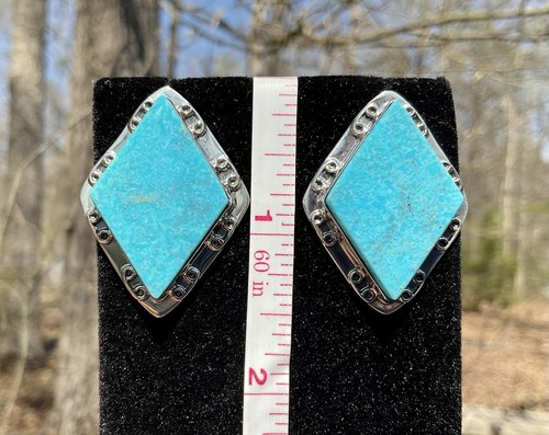 Set orecchini pendenti fine Jay King DTR quadrati turchese argento sterling - Foto 6 di 8
