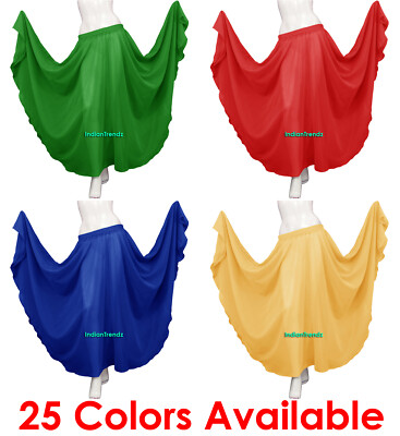 360 Degree Chiffon Full Circle Skirt Belly Dance Jupe Tribal 9 Yard Flamenco