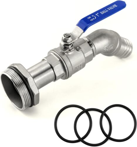 Reliable Stainless Steel Barrel Faucet with 1-1/4 Inch Outlet - No Leak Design - Picture 5 of 9