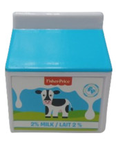 Play Food Authentic Fisher Price Carton Of 2 Milk