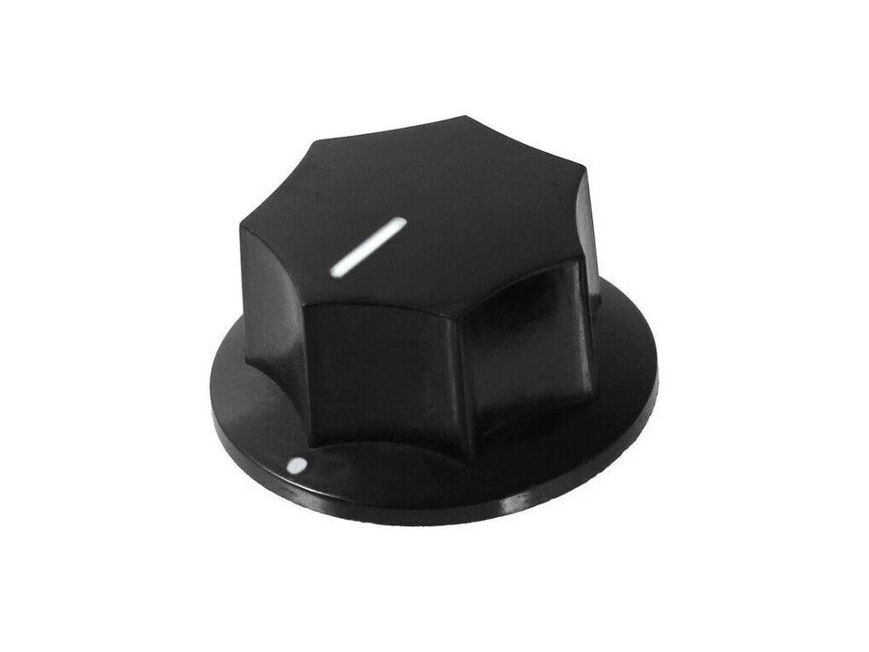 Potiknopf Drehknopf 6mm Achse Reglerknopf Schwarz Potentiometer Knopf Kunststoff - Bild 2 von 4