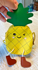 PINEAPPLE WINKING PURSE HAND BAG 5" X 10"