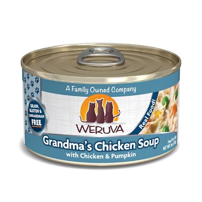Weruva Grandmas Chicken Soup Grain Free Cat Food 3oz 24 Cans