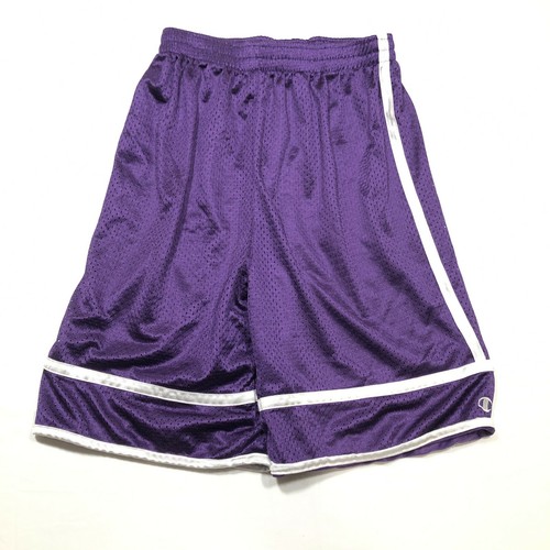 Champion Gym Shorts Mens L Purple White 