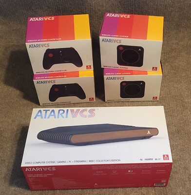 Atari VCS 800 Kickstarter Collectors Edition Woodgrain with 4 controllers sealed