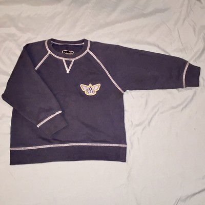 CAKE WALK BOYS SLATE GRAY PULLOVER SWEATSHIRT CONTRAST STITCHING & PATCH SZ 3/4