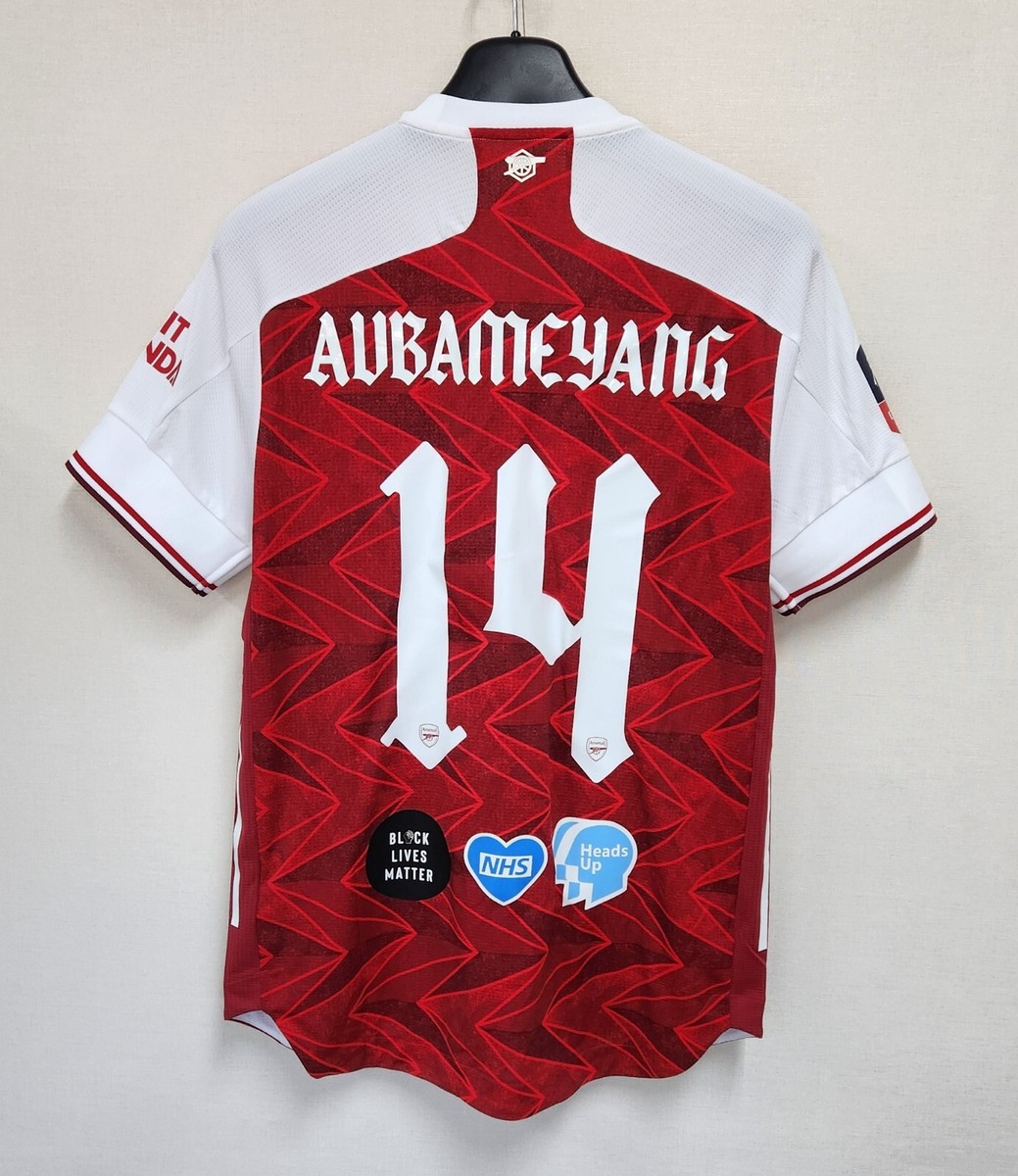 2019-20 Arsenal Home S/S No.14 AUBAMEYANG Player Issue FA 2019-20 Arsenal Home S/S No.14 AUBAMEYANG Player Issue FA