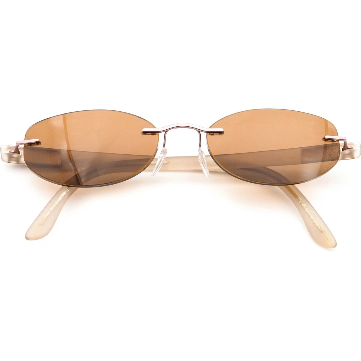 Silhouette‎ Rimless Eyeglasses Frame Austria Gold Brown Titanium 6668 6057 49-17 Silhouette Eyeglasses 7608 6057 Brown/Beige Rimless Frame  main image 2