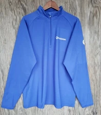 Pro Tek Qualcomm 5G tech Men's Blue 1/4 Zip Pullover Sweater sz Large