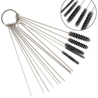 #ad Universal Carburetor Needle amp; Jet Cleaning Kit 10 Needles 5 Brushes Poker Tool $4.95