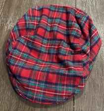 Gymboree Family Celebrations NEWSBOY HAT CAP Red Plaid Salsa Size 6-8 Christmas