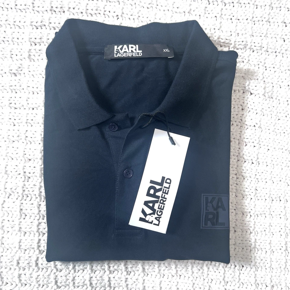 Polo Karl Lagerfeld azul marino, talla XXL Foto 2 de 4