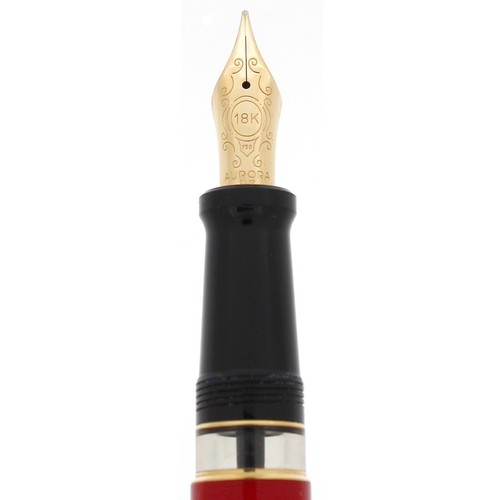 1997 AURORA BICENTENNIAL ITALIAN FLAG (RED) LIMITED ED FOUNTAIN PEN NEVER INKED - Picture 12 of 13