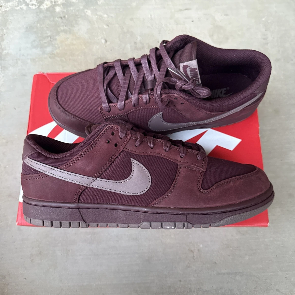 Nike Dunk Premium Low Burgundy Crush | eBay