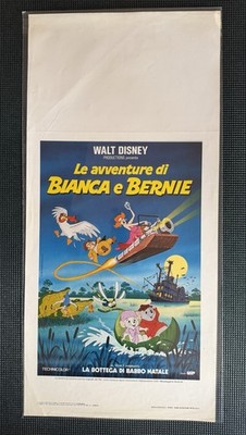 Locandina Originale Film  Disney - Le Avventure Di Bianca E Bernie- 1977