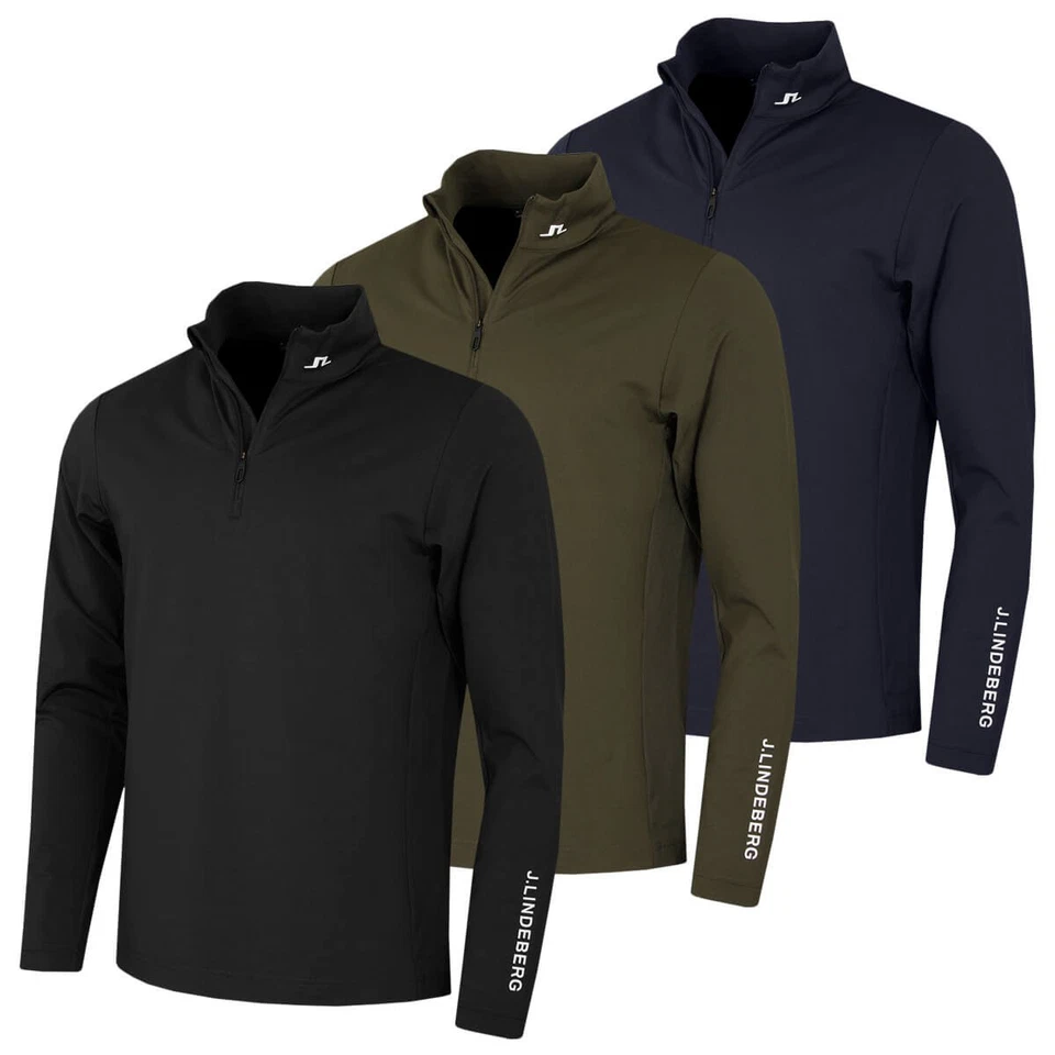 J.Lindeberg Mens Tour Tech Mid Layer 4 way Stretch Golf Sweater 45% OFF RRP